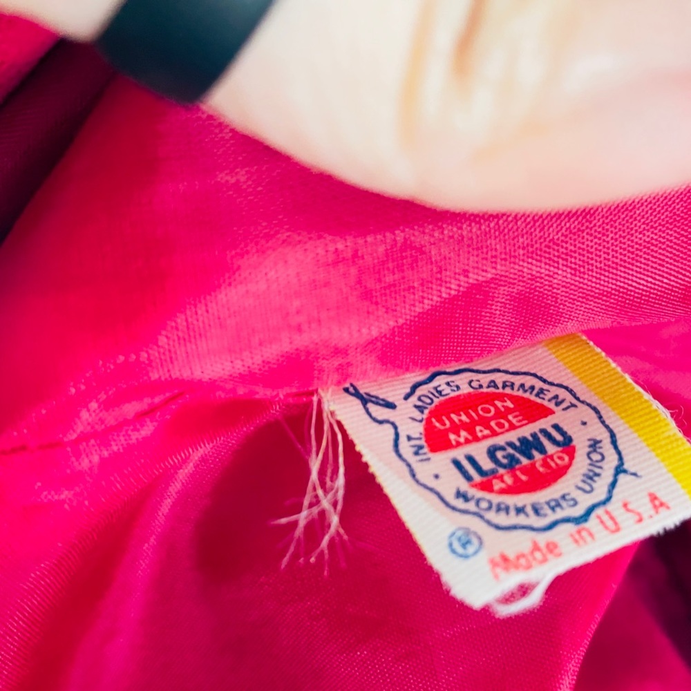 Hot Pink ultra suede Lilli Ann jacket - Picture 11 of 13